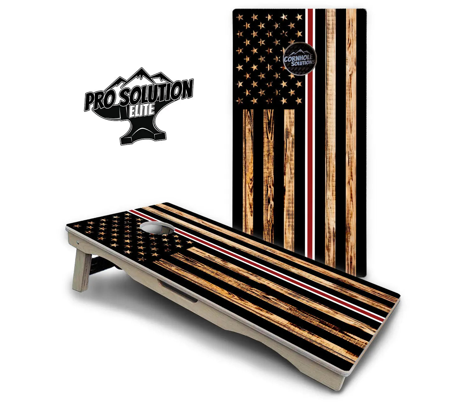 Nurse Thin Line Flag Cornhole Boards - Pro Solution Elite Series by Cornhole Solutions, custom cornhole board detail photo 2