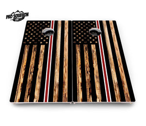 Nurse Thin Line Flag Cornhole Boards - Pro Solution Lite Series by Cornhole Solutions, custom cornhole board detail photo 2