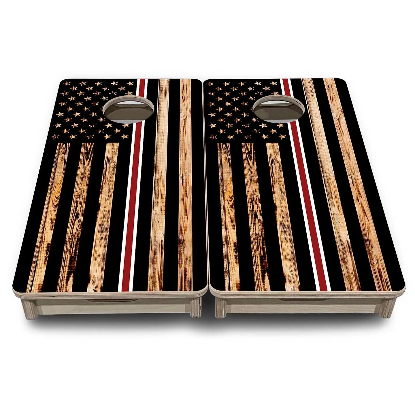 Nurse Thin Line Flag - Mini or Vacation Size Cornhole Boards by Cornhole Solutions, custom cornhole board detail photo 2