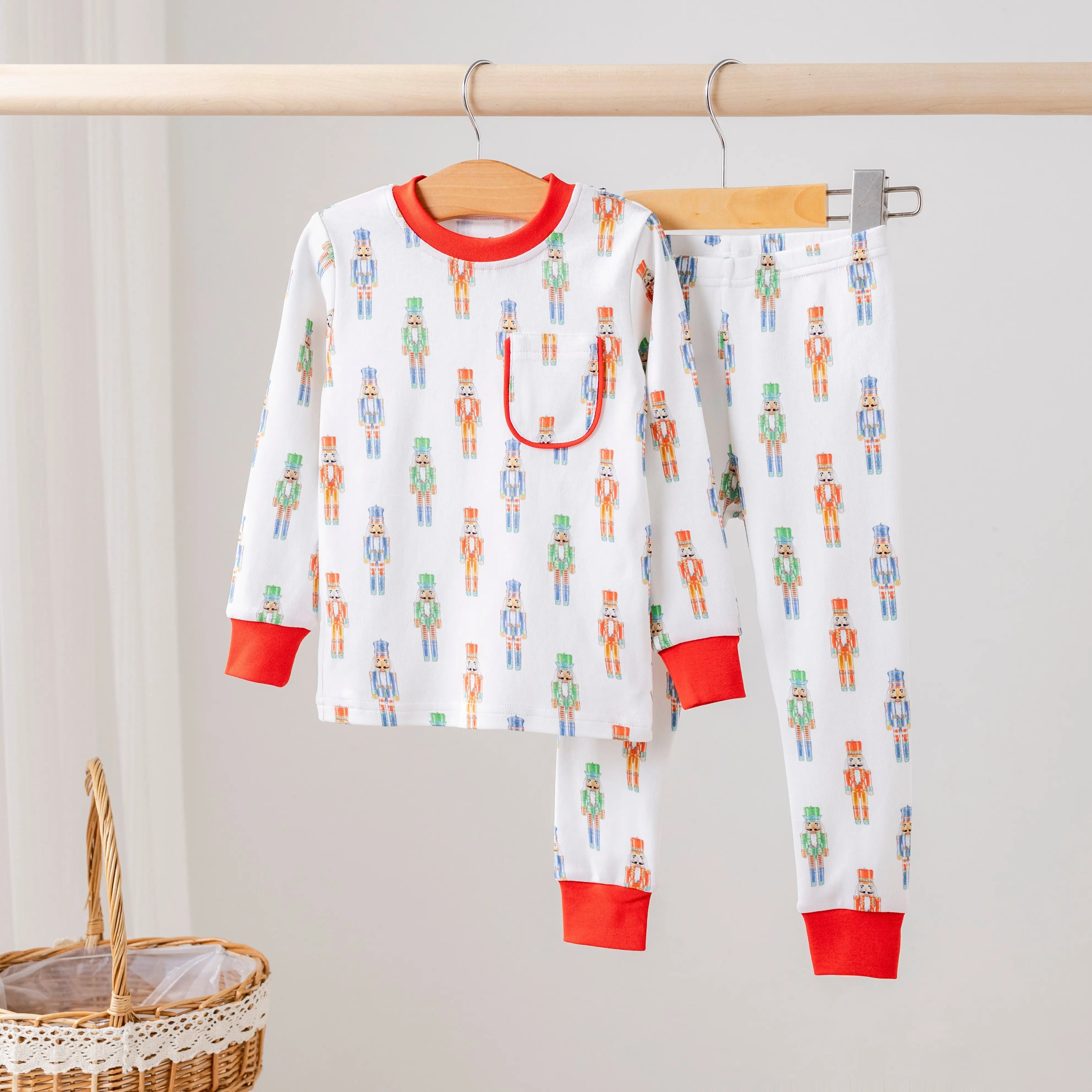 Nutty or Nice Organic Cotton Kids Pajamas by Nola Tawk, Southern food gift main product photo