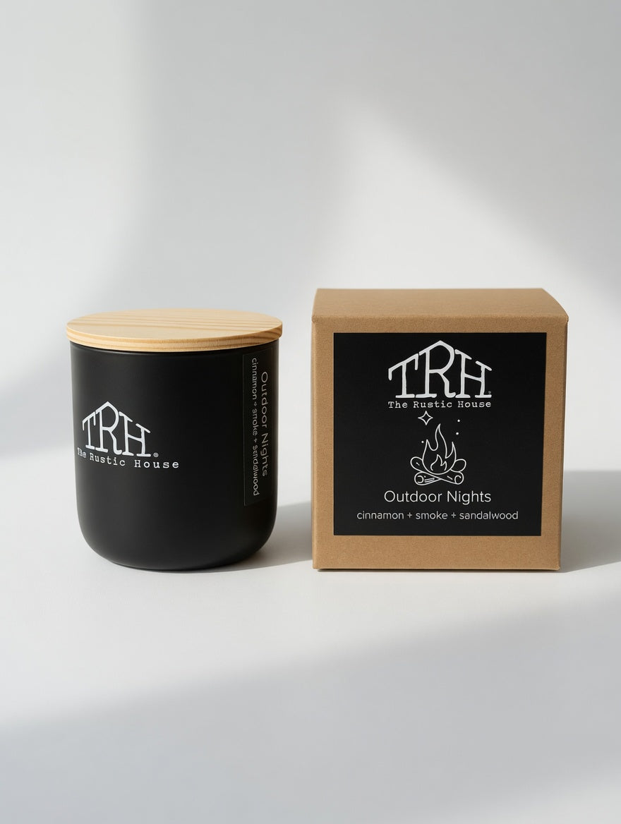 Outdoor Nights Candle | Limited Edition by The Rustic House, scented candle main product photo