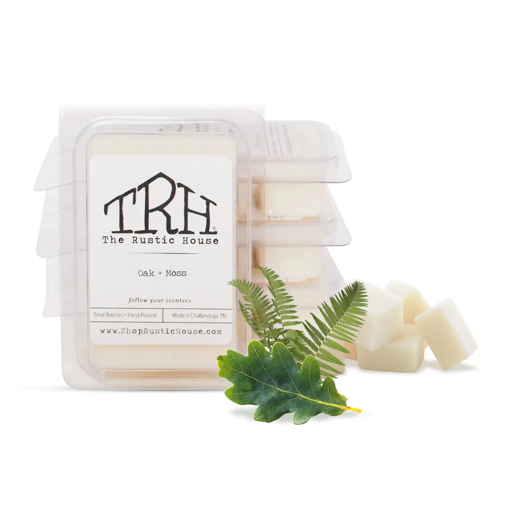 Oak + Moss Wax Melt by The Rustic House, scented candle main product photo