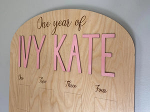 One Year Milestone Photo Board by Poor Hog Customs, children's boutique clothing detail photo 7