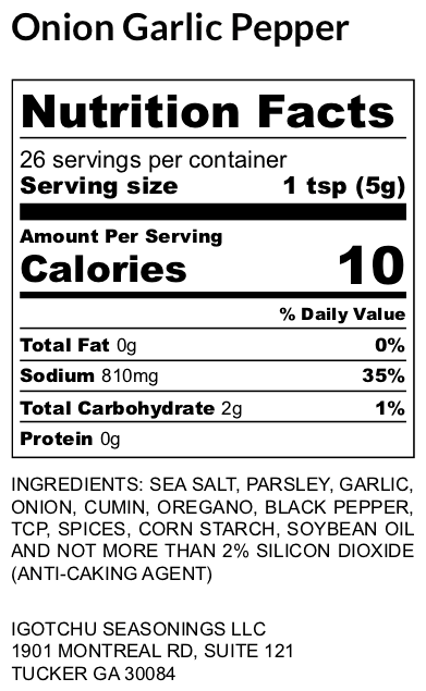 Igotchu Onion Garlic pepper seasoning by Igotchu Seasonings, Southern food gift detail photo 3