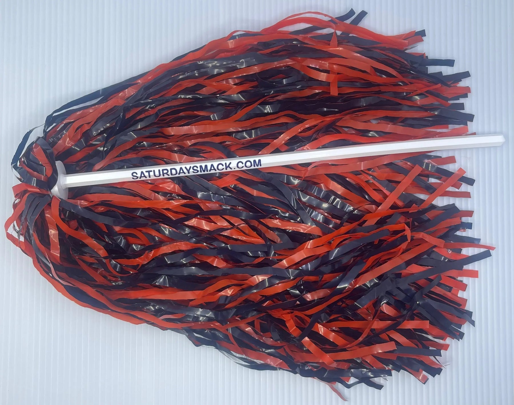Orange and navy pom-pom game day shaker for Auburn fans
