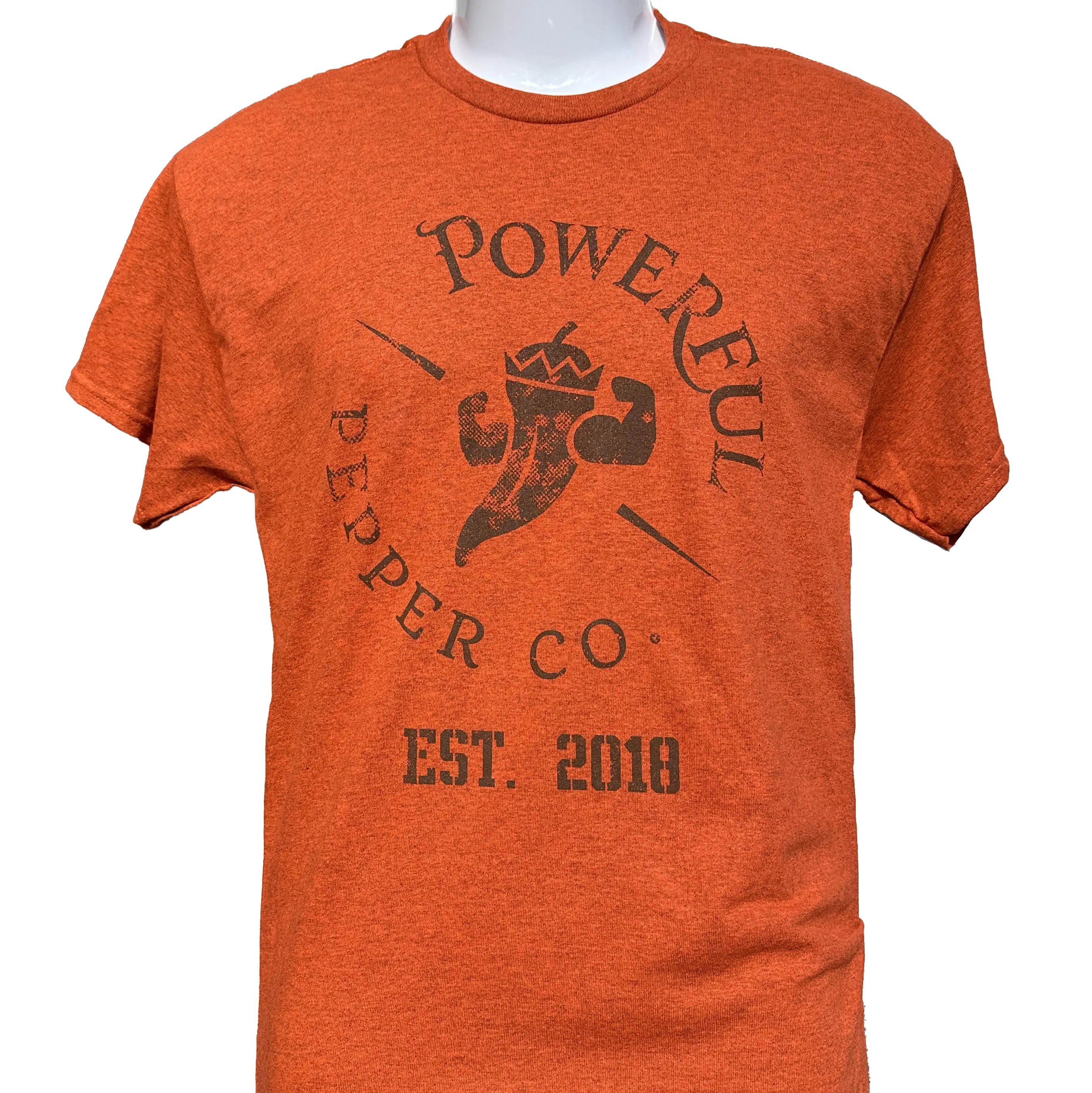 Orange Vintage Logo T-Shirt by Powerful Pepper Company, Southern lifestyle apparel main product photo