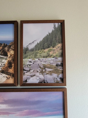 Original Mountain Photography on Printed Canvas-embossed material. Woodland Home Decor. Mountain Wall Art. Oregon Mountain Wall Art. Limited EverLee Creations