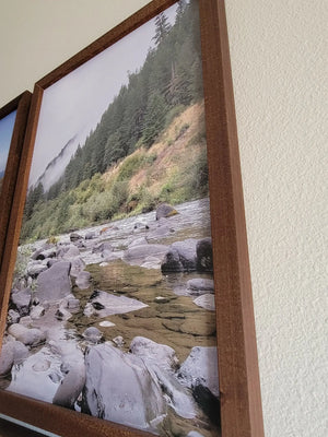 Original Mountain Photography on Printed Canvas-embossed material. Woodland Home Decor. Mountain Wall Art. Oregon Mountain Wall Art. Limited EverLee Creations