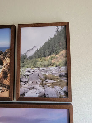 Original Mountain Photography on Printed Canvas-embossed material. Woodland Home Decor. Mountain Wall Art. Oregon Mountain Wall Art. Limited EverLee Creations