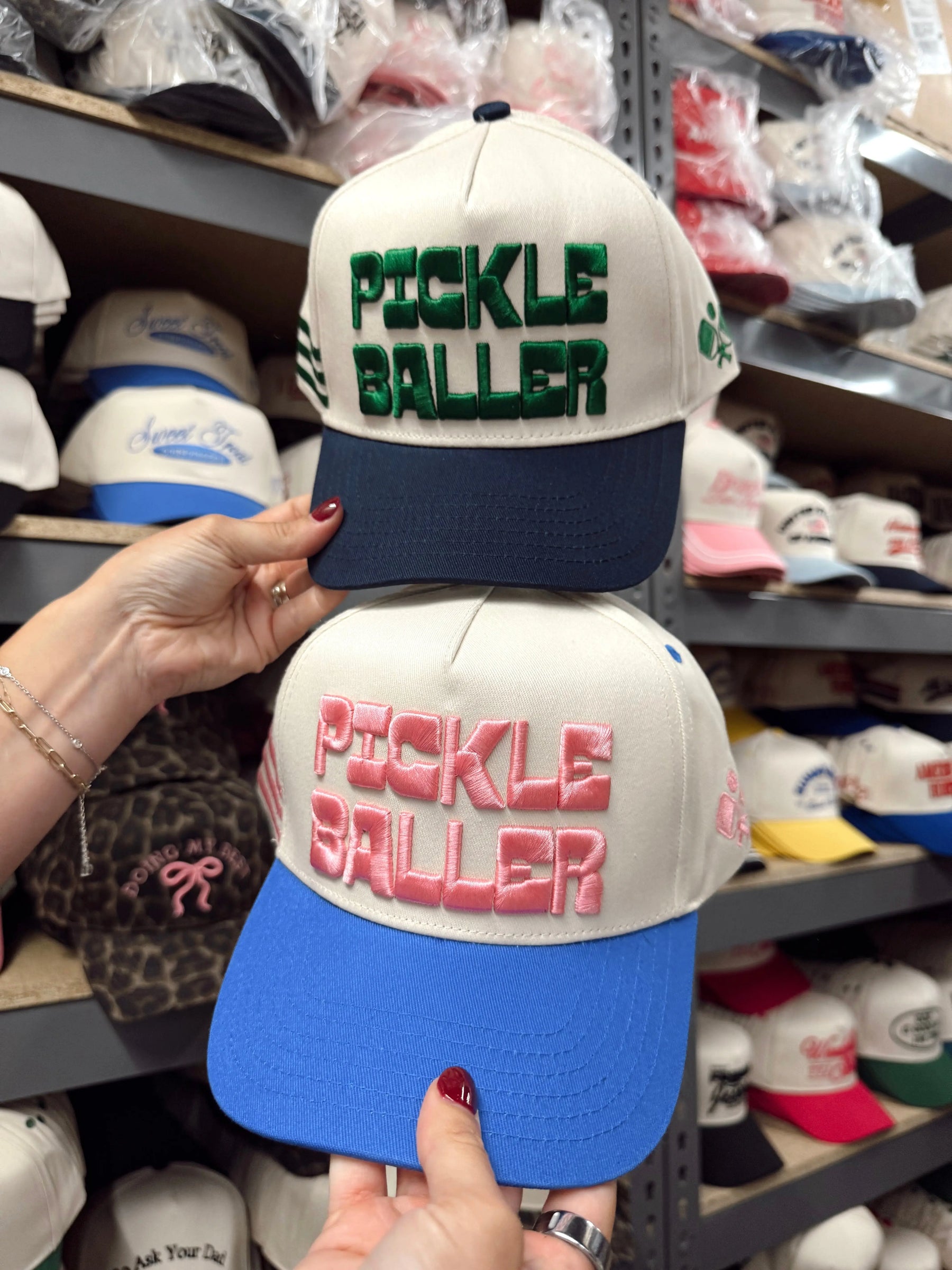 PICKLEBALLER - Vintage Trucker Hat by KenzKustomz, Southern lifestyle apparel detail photo 7