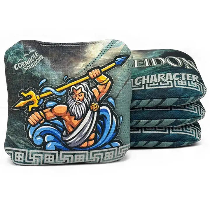 PRO Character Series Cornhole Bags - Regulation 6"x6" Set of 4 - Greek Gods