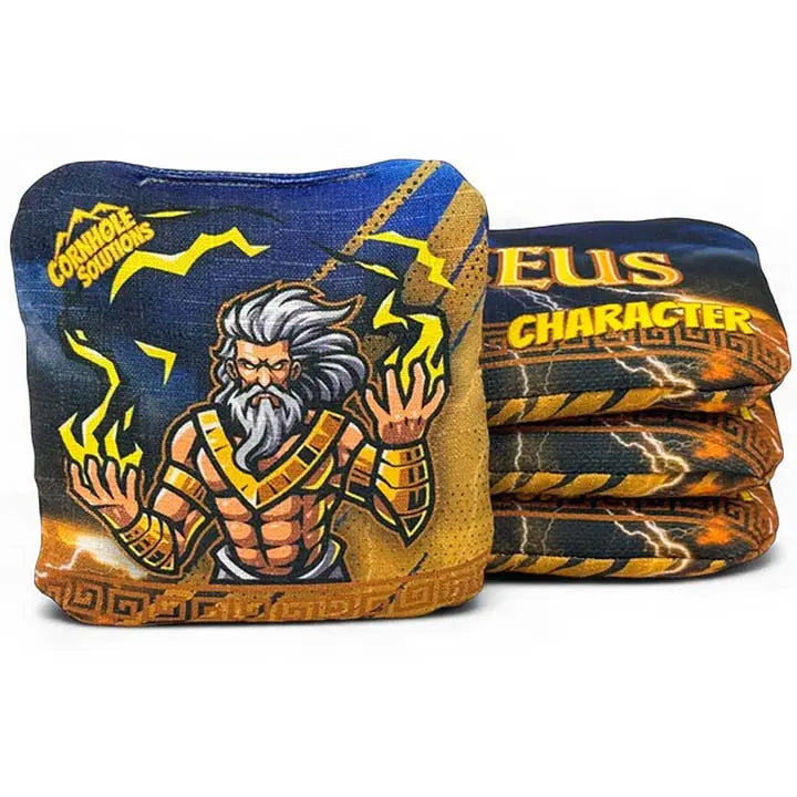 PRO Character Series Cornhole Bags - Regulation 6"x6" Set of 4 - Greek Gods