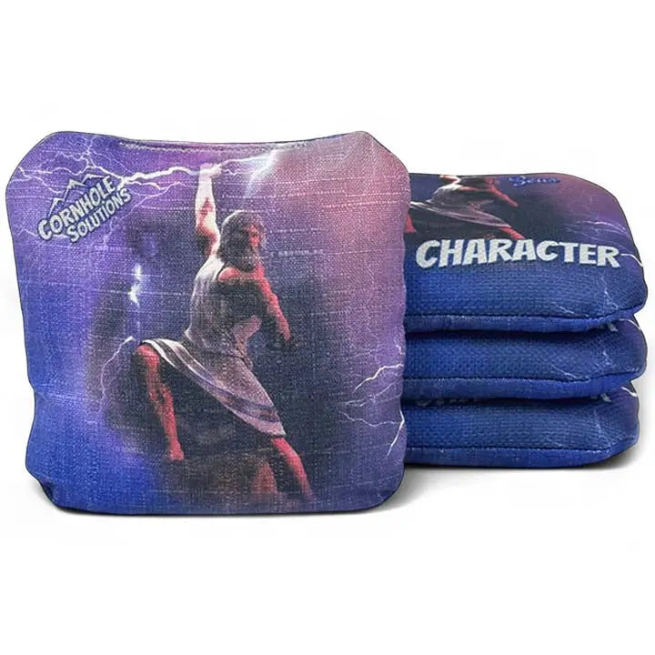 PRO Character Series Cornhole Bags - Regulation 6"x6" Set of 4 - Greek Gods
