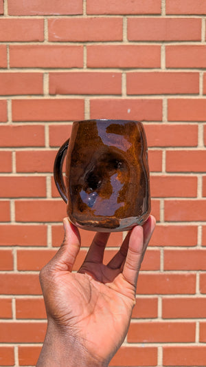 Large Glassy Folds Handmade Ceramic Mug by Eric Debrah Pottery — product photograph 3