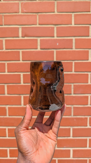 Large Glassy Folds Handmade Ceramic Mug by Eric Debrah Pottery — product photograph 4