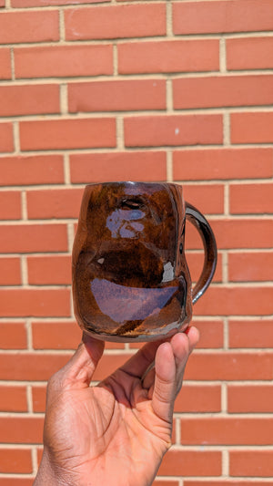 Large Glassy Folds Handmade Ceramic Mug by Eric Debrah Pottery — product photograph 5