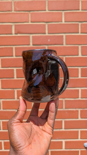 Large Glassy Folds Handmade Ceramic Mug by Eric Debrah Pottery — product photograph 6