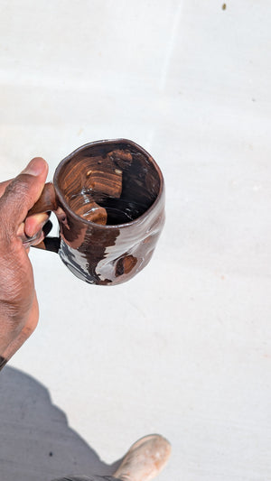 Large Glassy Folds Handmade Ceramic Mug by Eric Debrah Pottery — product photograph 8