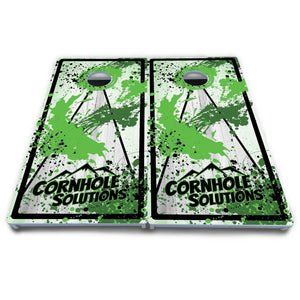 Paint Splatter CS Logo Cornhole Boards - All Weather Series by Cornhole Solutions, custom cornhole board detail photo 6