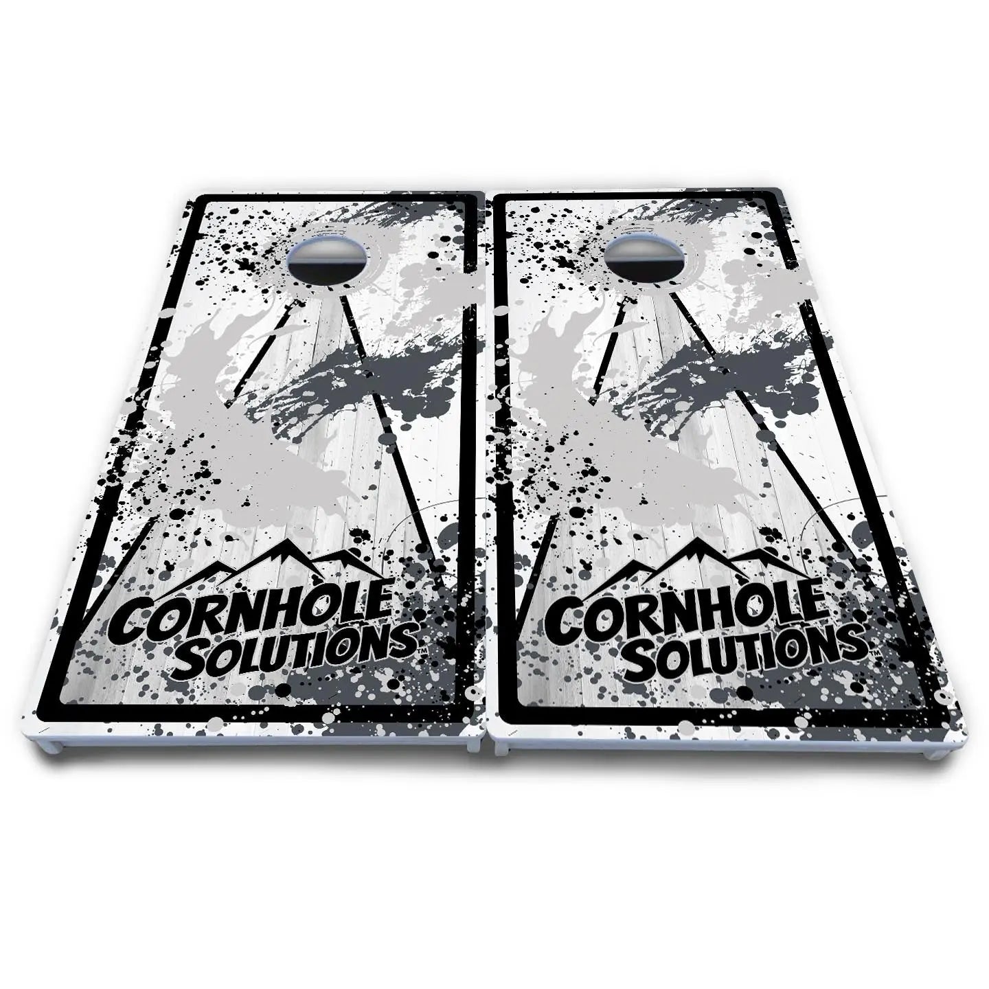 Paint Splatter CS Logo Cornhole Boards - All Weather Series by Cornhole Solutions, custom cornhole board detail photo 7