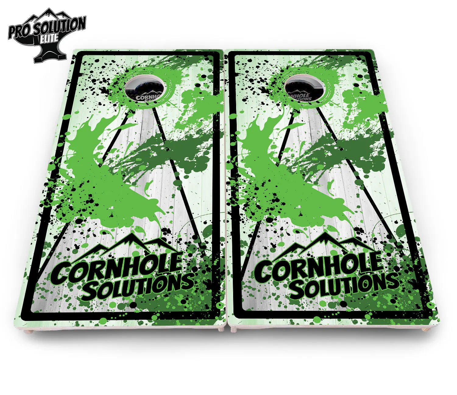 Paint Splatter CS Logo Cornhole Boards - Pro Solution Elite Series by Cornhole Solutions, custom cornhole board detail photo 8