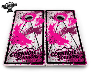 Paint Splatter CS Logo Cornhole Boards - Pro Solution Elite Series by Cornhole Solutions, custom cornhole board detail photo 14