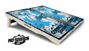 Paint Splatter CS Logo Cornhole Boards - Pro Solution Lite Series by Cornhole Solutions, custom cornhole board detail photo 5
