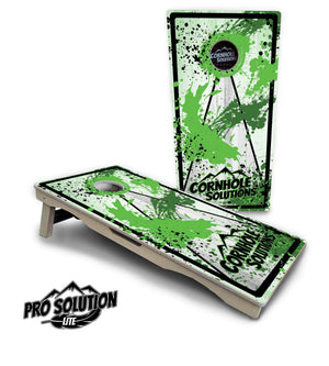 Paint Splatter CS Logo Cornhole Boards - Pro Solution Lite Series by Cornhole Solutions, custom cornhole board detail photo 6