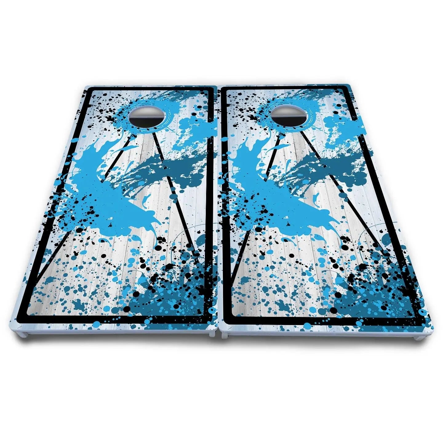 Paint Splatter Cornhole Boards - All Weather Series by Cornhole Solutions, custom cornhole board detail photo 3