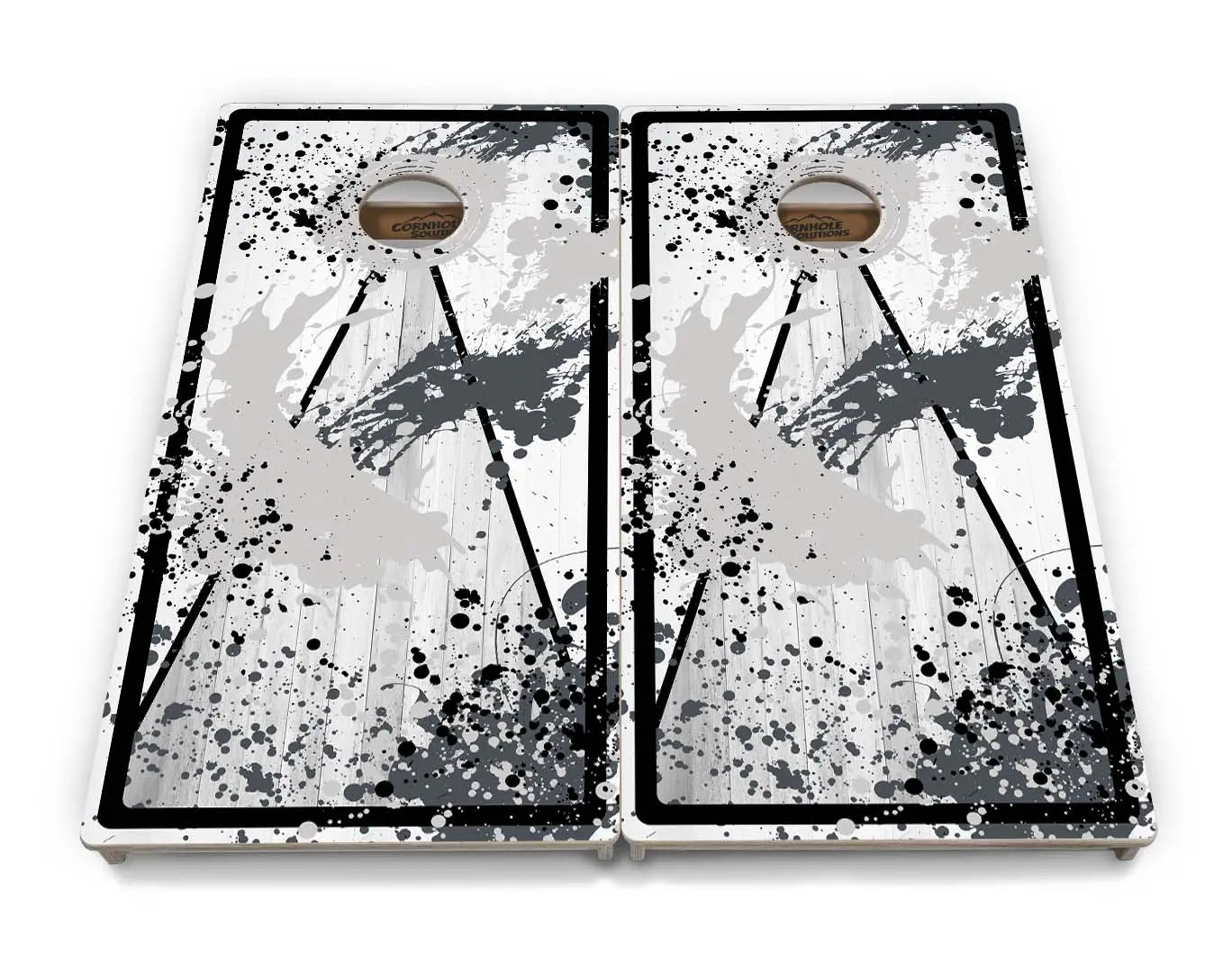 Paint Splatter Cornhole Boards - Professional Tournament Series by Cornhole Solutions, custom cornhole board detail photo 4