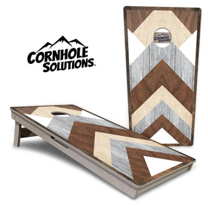 Pallet Wood Pattern Cornhole Boards - Professional Tournament Series by Cornhole Solutions, custom cornhole board main product photo