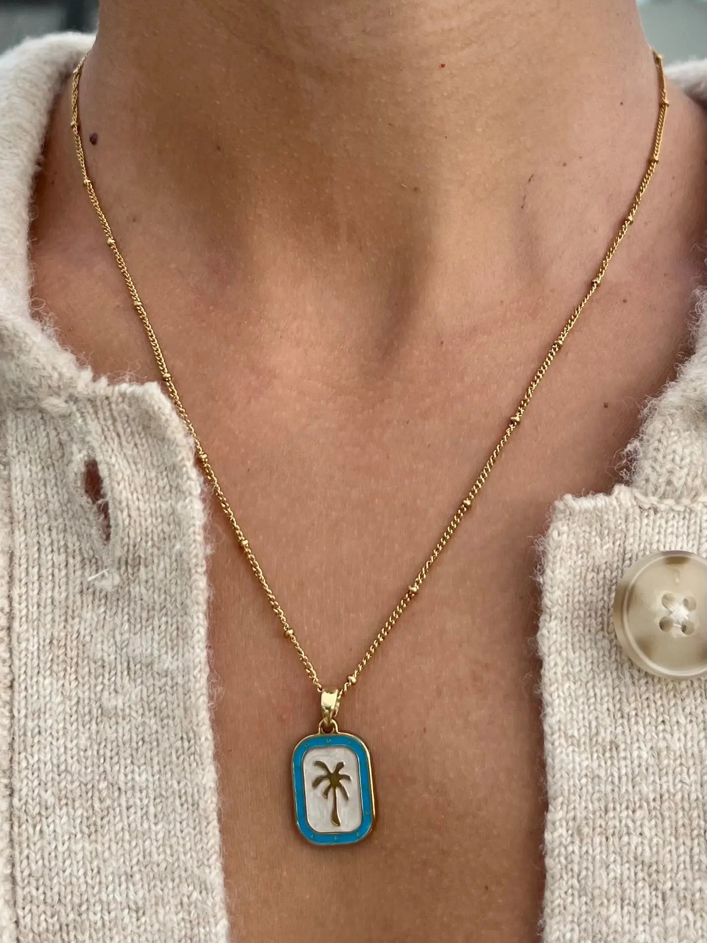 Palms Necklace - Blue HALT