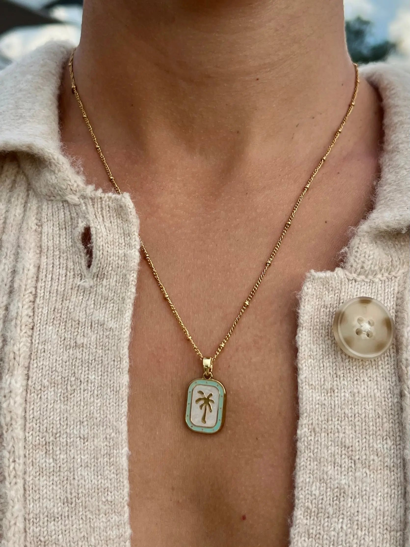 Palms Necklace - Green HALT