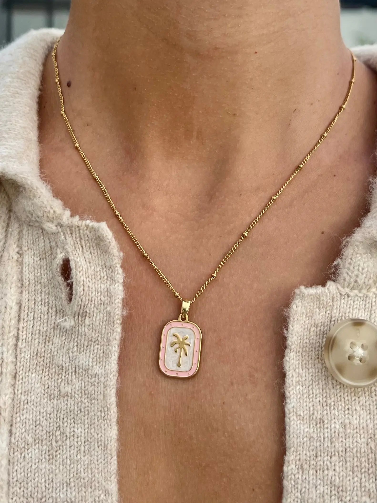 Palms Necklace - Pink HALT