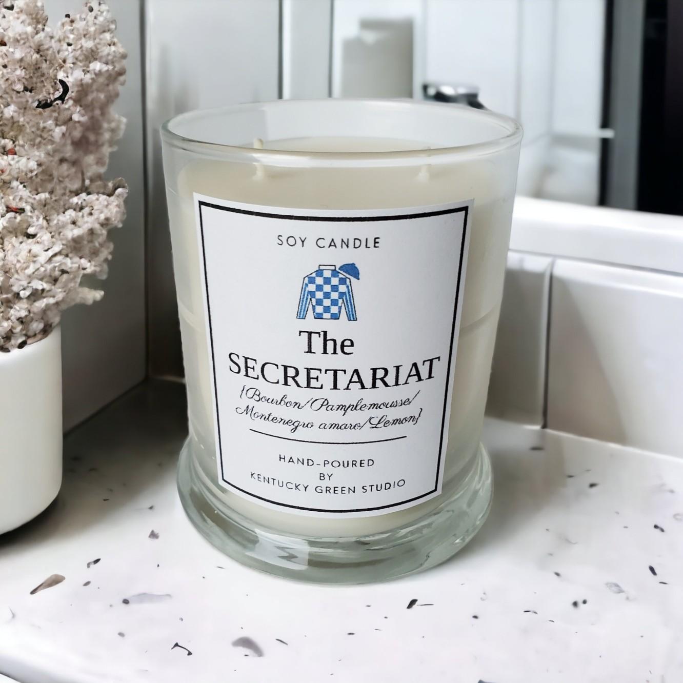The Secretariat by Kentucky Green Studio, scented candle detail photo 2
