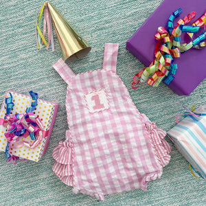 Pastel Pink First Birthday Bubble Seven Lantern Lane