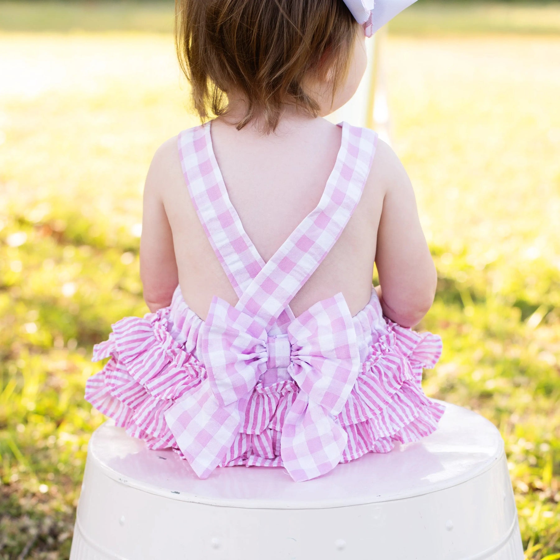 Pastel Pink First Birthday Bubble Seven Lantern Lane