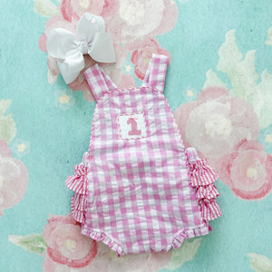 Pastel Pink First Birthday Bubble Seven Lantern Lane