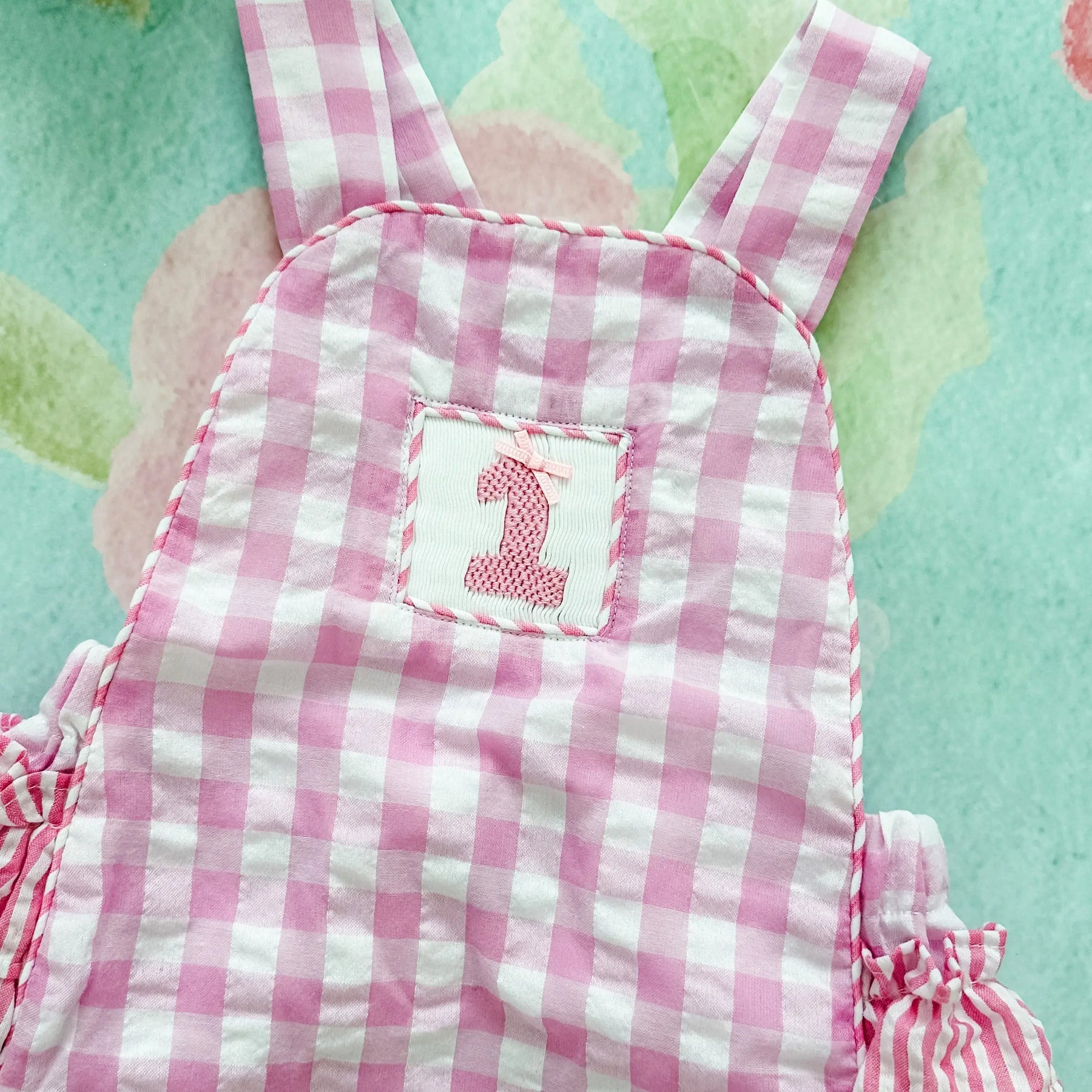 Pastel Pink First Birthday Bubble Seven Lantern Lane
