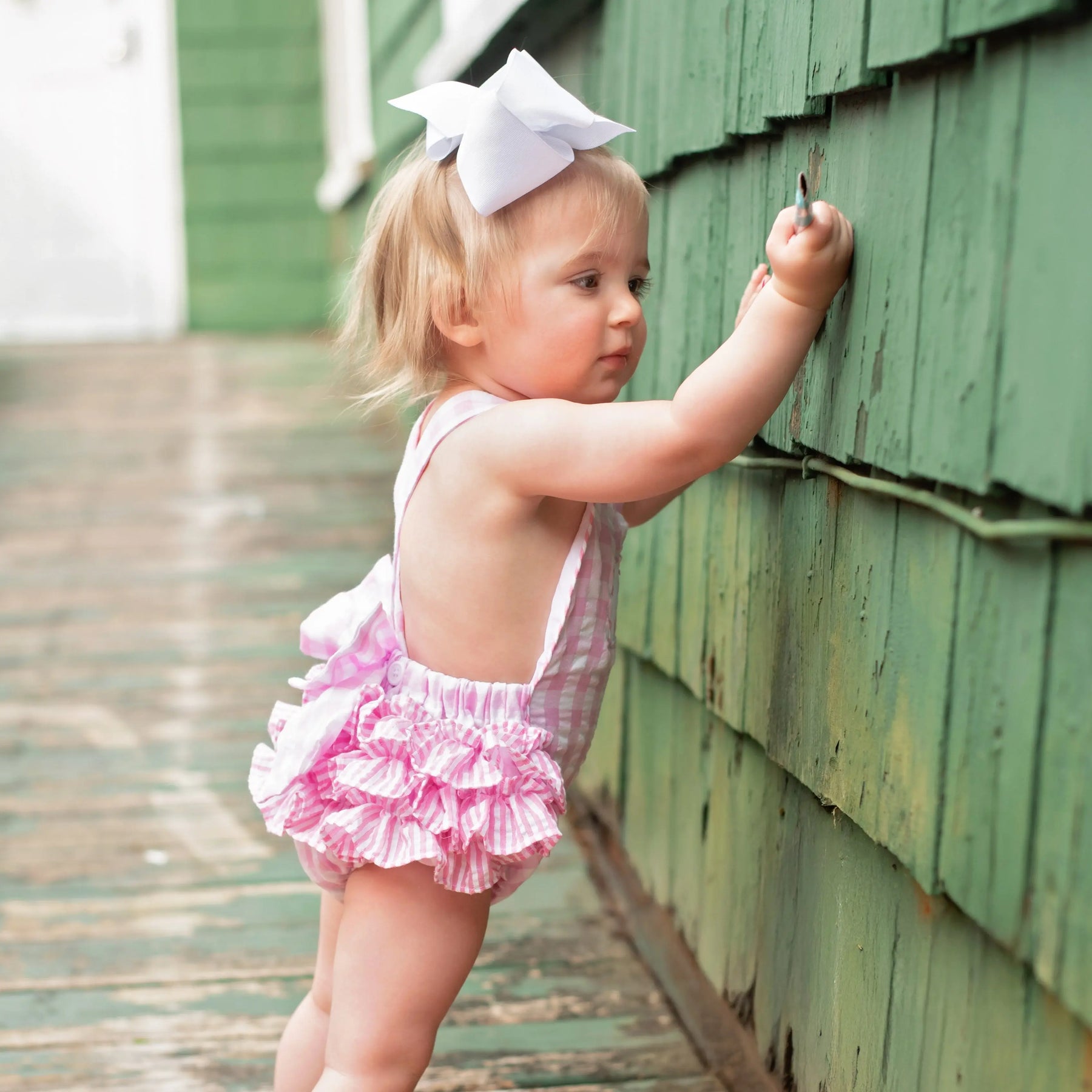 Pastel Pink First Birthday Bubble Seven Lantern Lane