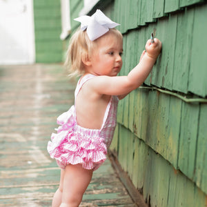 Pastel Pink First Birthday Bubble Seven Lantern Lane