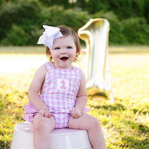 Pastel Pink First Birthday Bubble Seven Lantern Lane