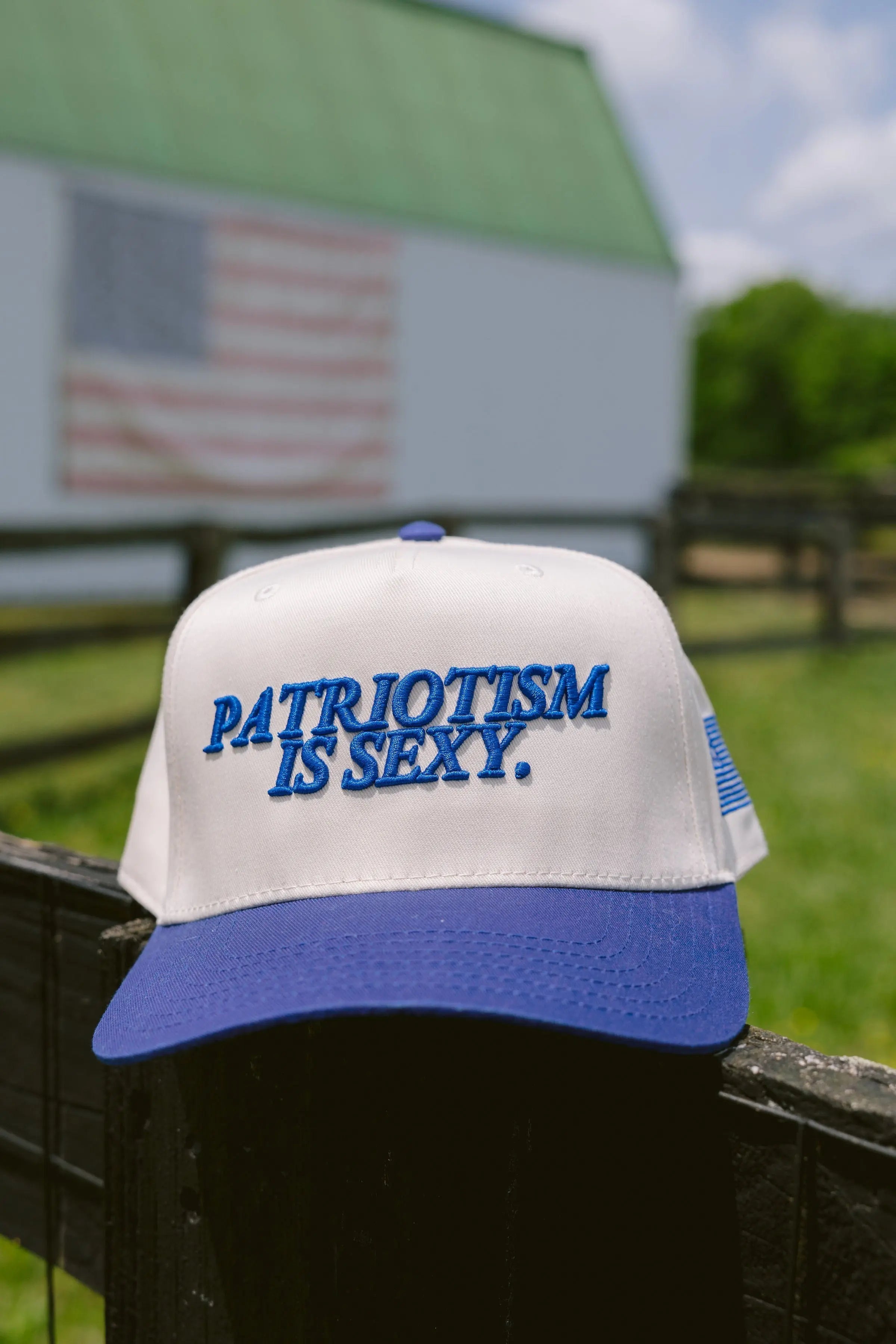 Patriotism is Sexy. - Royal Blue Vintage Hat by KenzKustomz, Southern lifestyle apparel main product photo