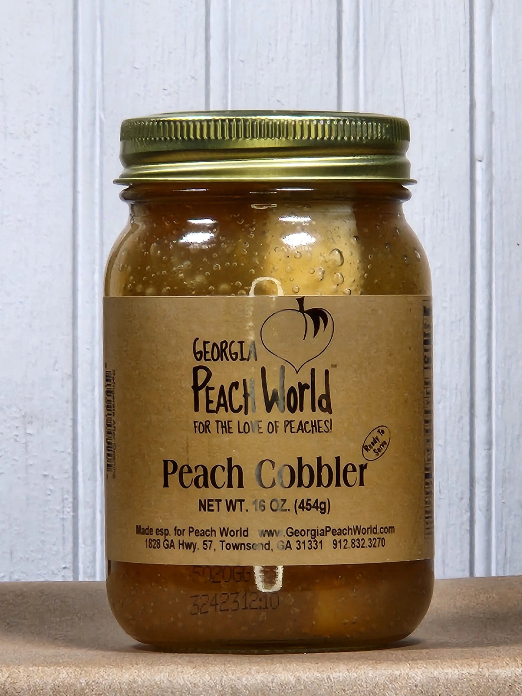 Peach Cobbler in- a- jar by Georgia Peach World, food items main product photo