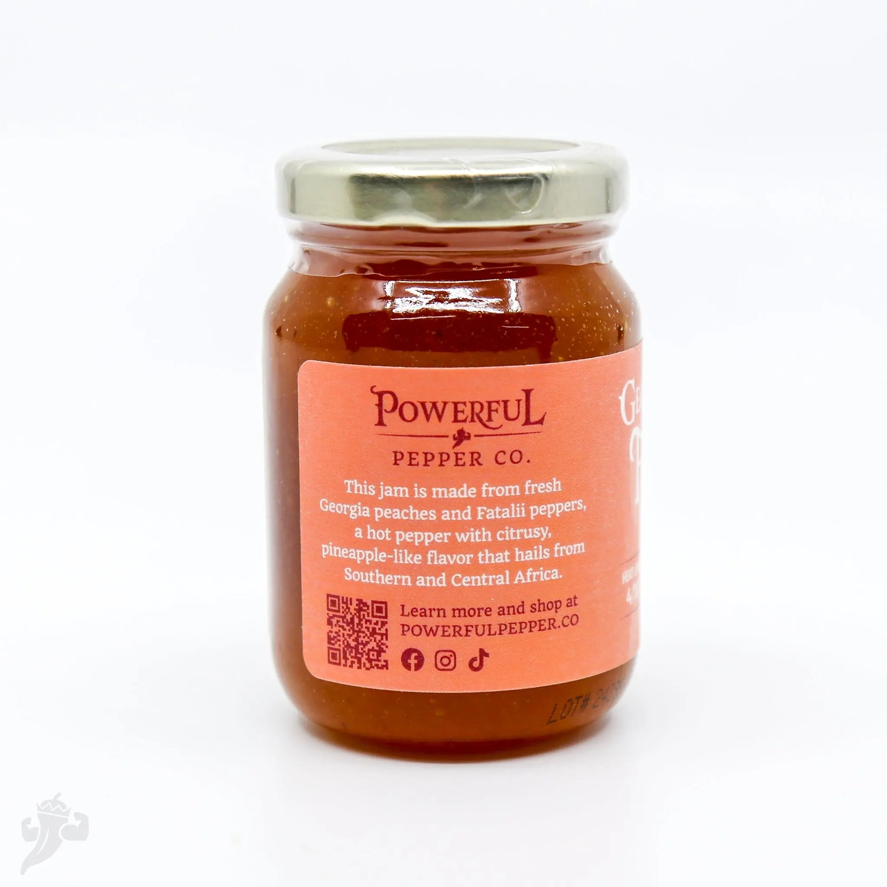 Peach Fatalii Jam by Powerful Pepper Company, Southern food gift detail photo 2