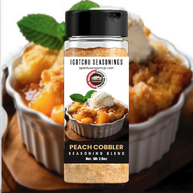 Igotchu Peach Cobbler Seasoning by Igotchu Seasonings, Southern food gift detail photo 2