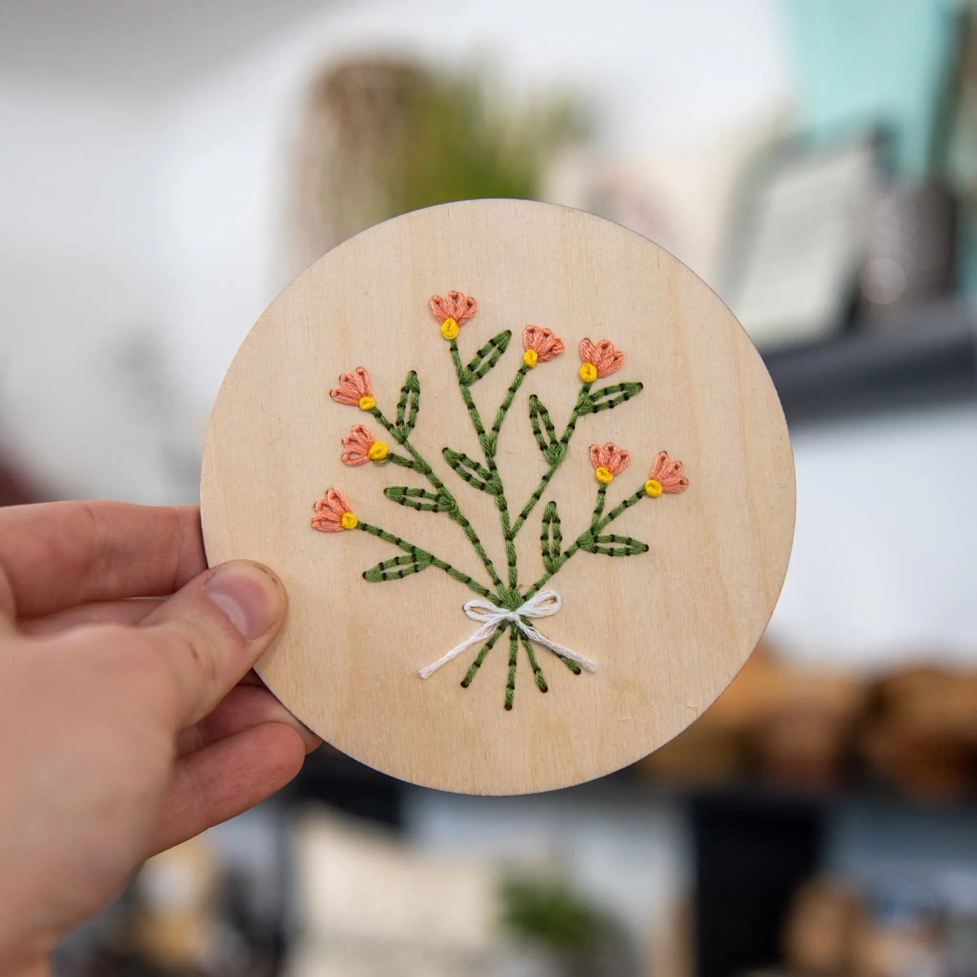 Peonie Bouquet Embroidery Kit by Still Magnolia, needlecraft kits main product photo