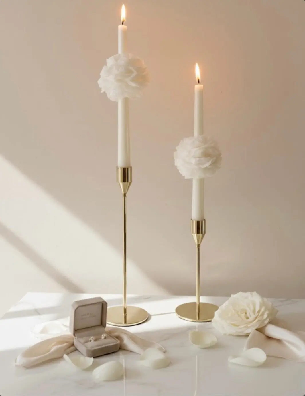 Peony Taper by Believe Candle, scented candle detail photo 2