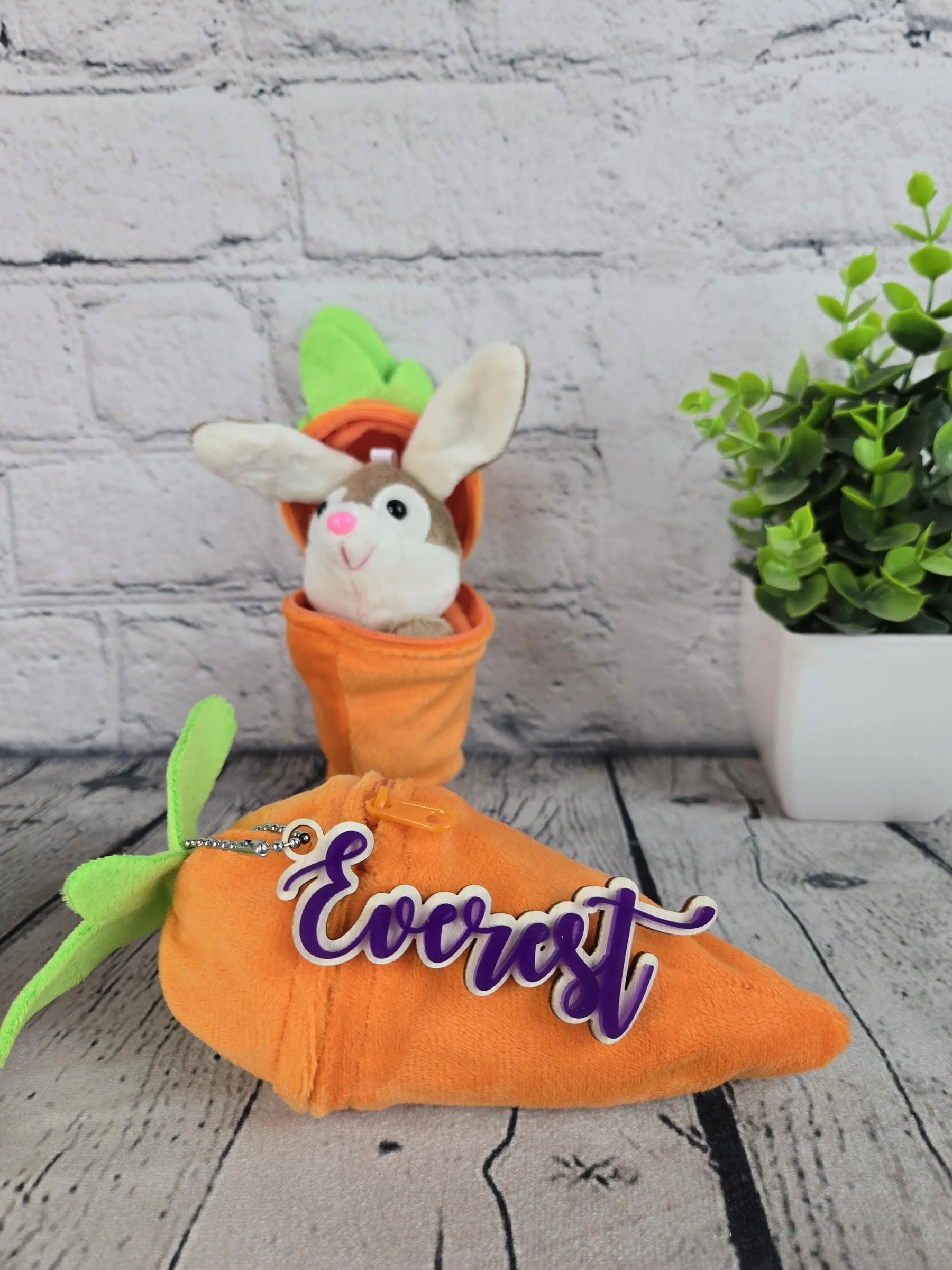 Personalized Bunny Rabbit Key Chain EverLee Creations