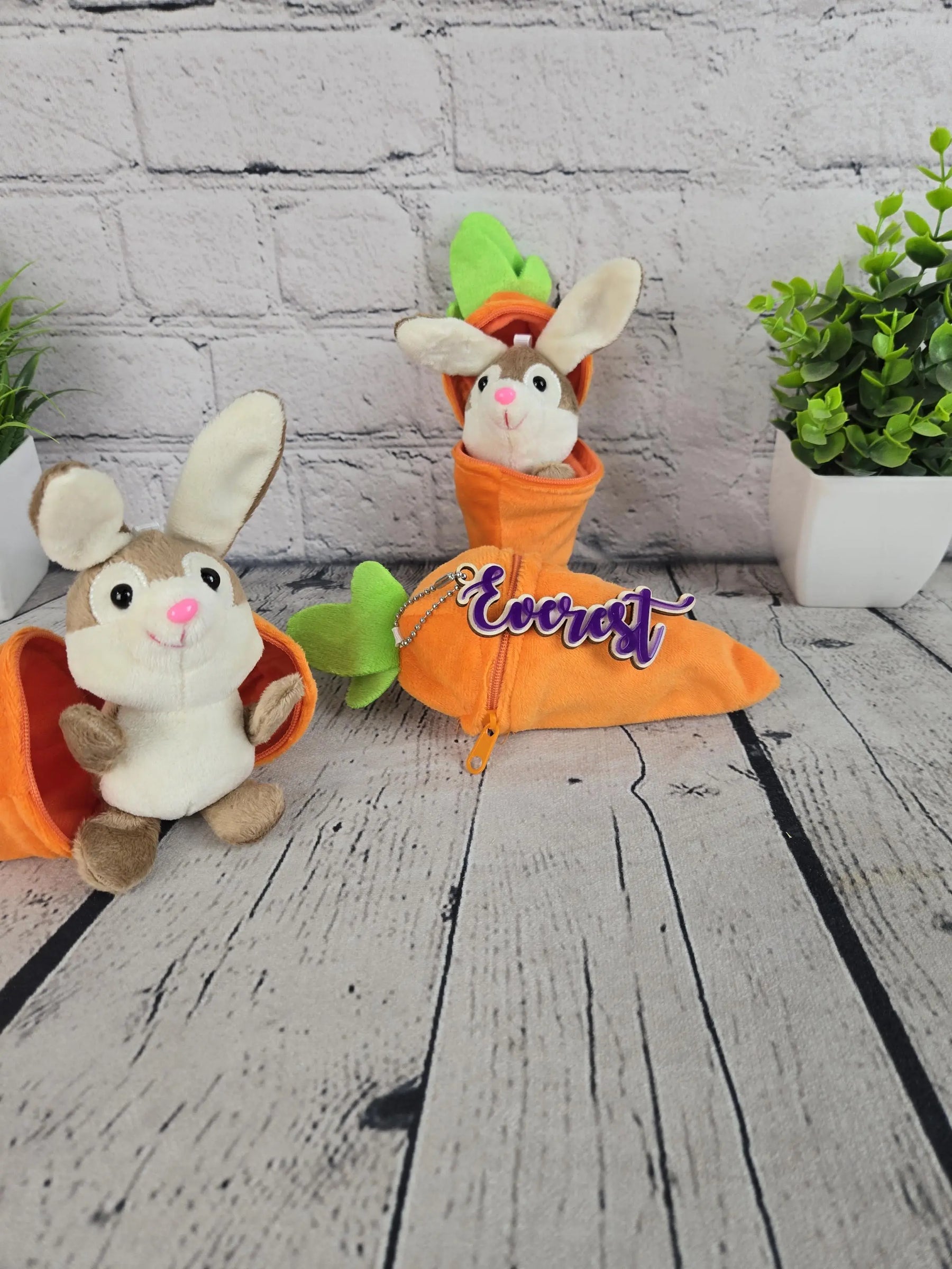 Personalized Bunny Rabbit Key Chain EverLee Creations